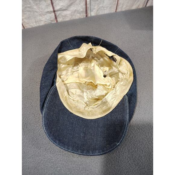 Vintage Adam New York Paperboy Cap Blue Size L - Picture 2 of 5